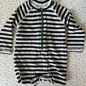Primary Baby Boy one-piece rash guard in stripe For 6-12 Months